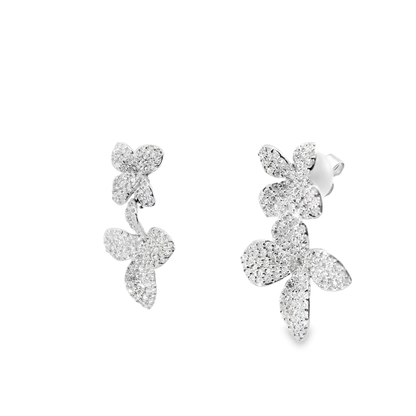 2.27CT Diamond   Earring 14k White Gold