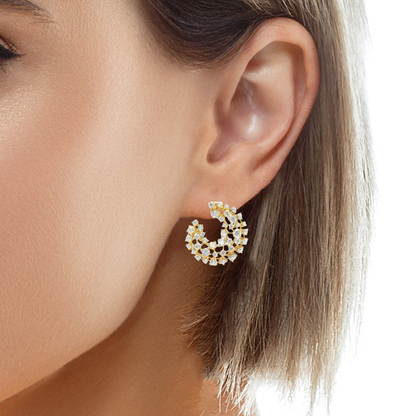 4.17CT Diamond Earrings 14k Rose Gold