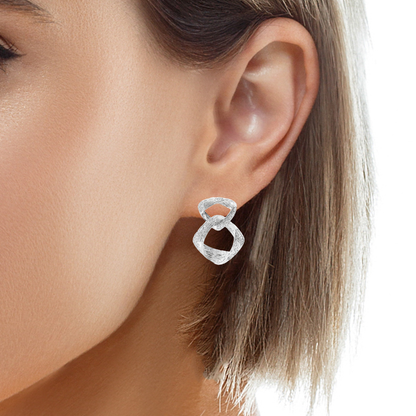 0.52CT Diamond Earring 14k White Gold