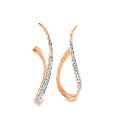 0.34CT Diamond Earring 14k Rose Gold