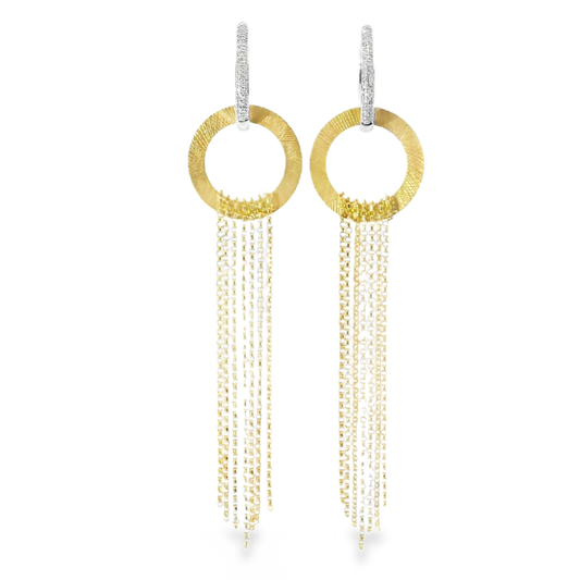 0.18CT Diamond Earring 14k Yellow Gold
