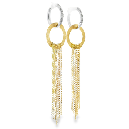 0.18CT Diamond Earring 14k Yellow Gold
