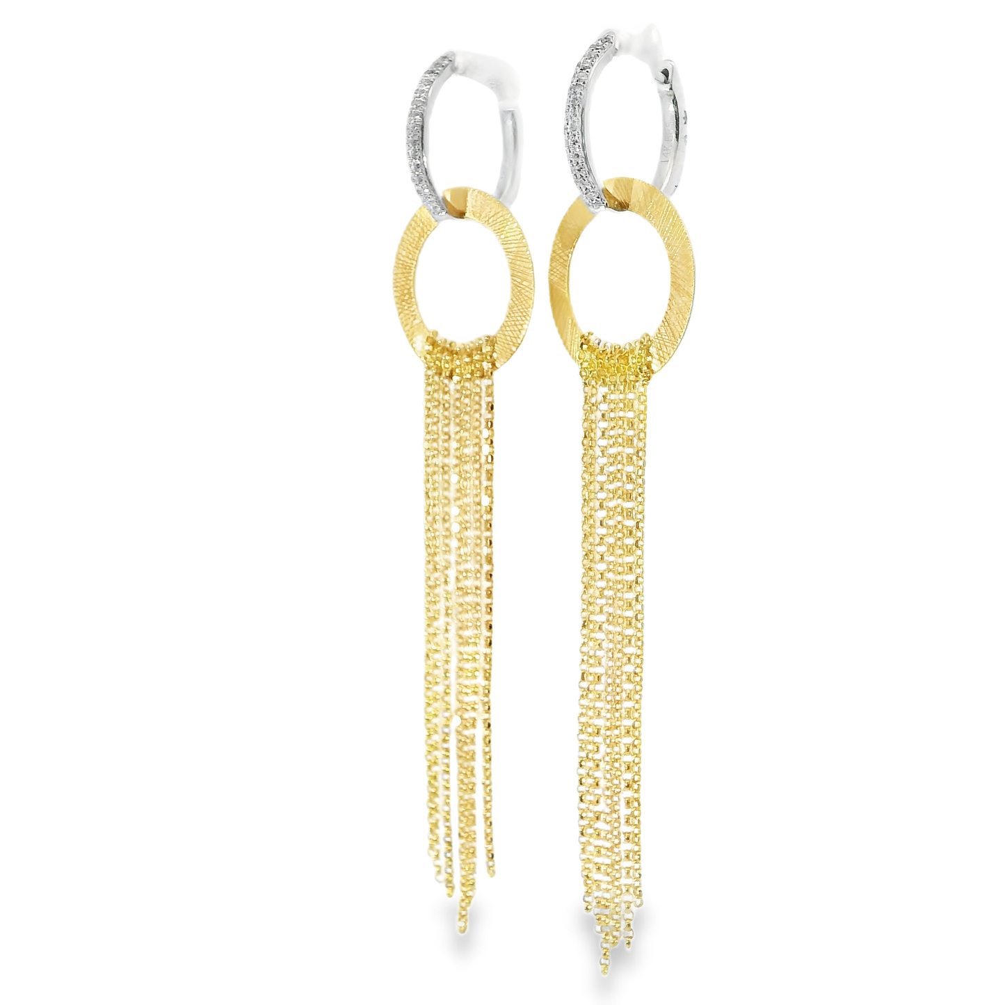 0.18CT Diamond Earring 14k Yellow Gold
