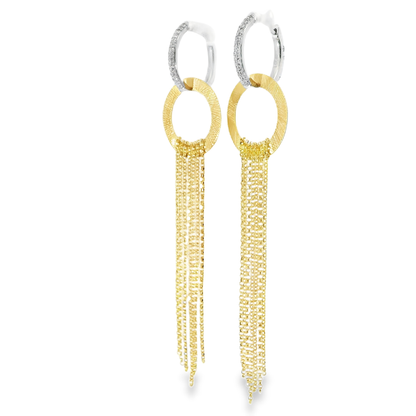 0.18CT Diamond Earring 14k Yellow Gold