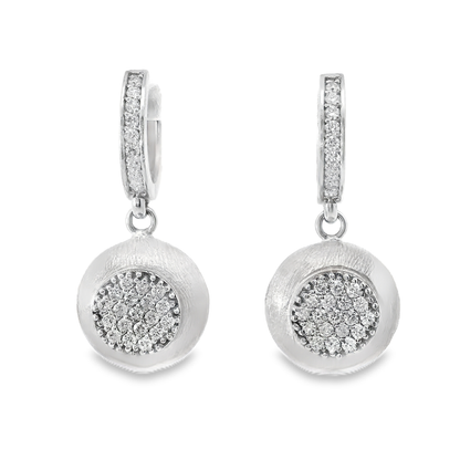0.46CT Diamond Earring 14k White Gold