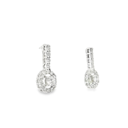 0.38CT Diamond Earring 18k White Gold