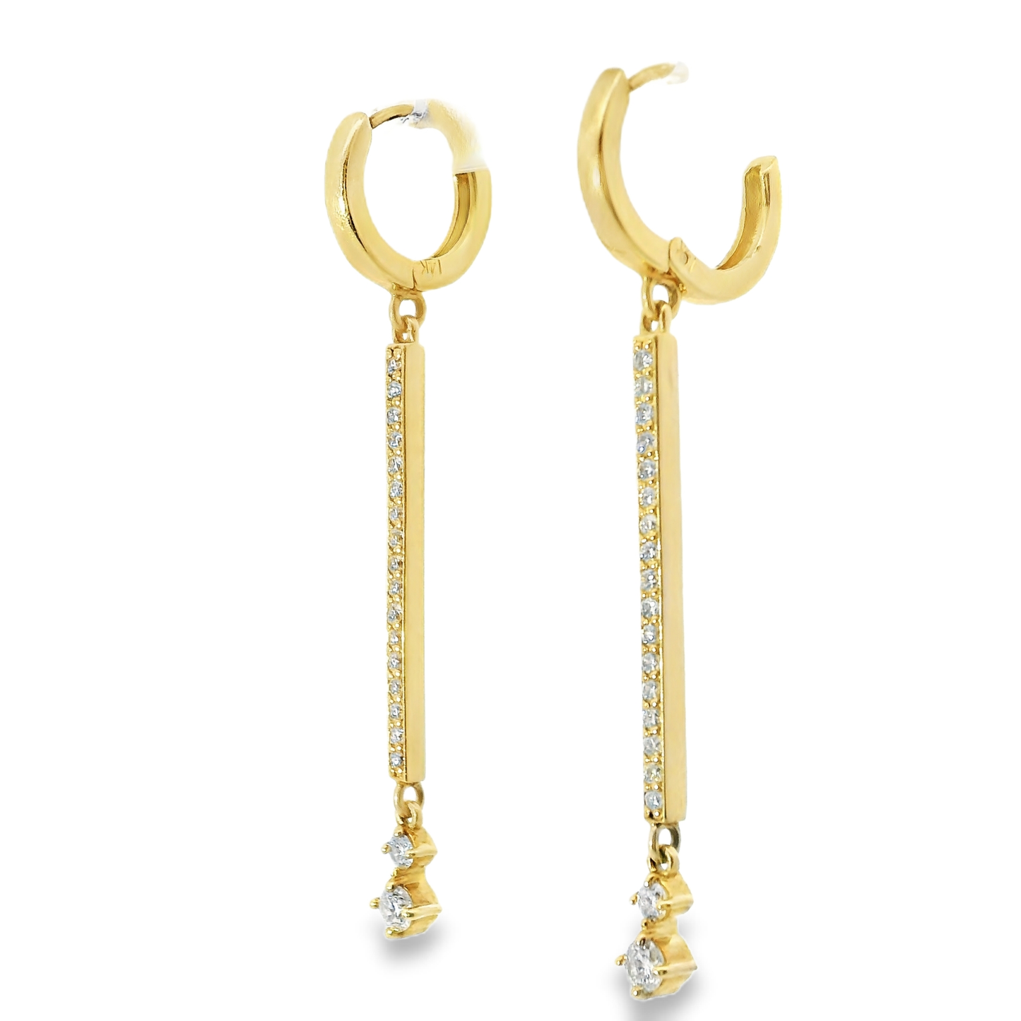 0.43CT Diamond Earring 14k Yellow Gold