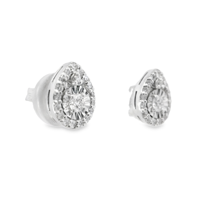 0.42CT Diamond  18k White Gold Earring