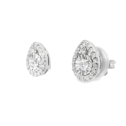 0.42CT Diamond  18k White Gold Earring