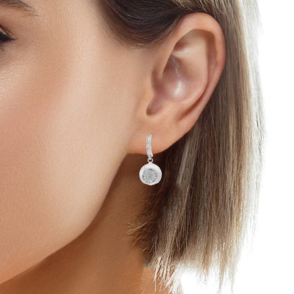 0.46CT Diamond Earring 14k White Gold