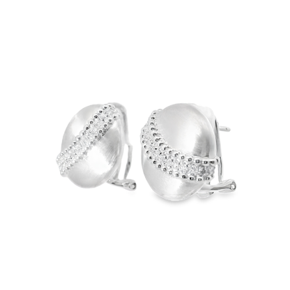 0.22CT Diamond 14k White Gold Earring