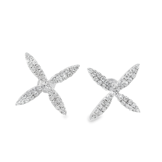 0.55CT Diamond 14k White Gold Earring