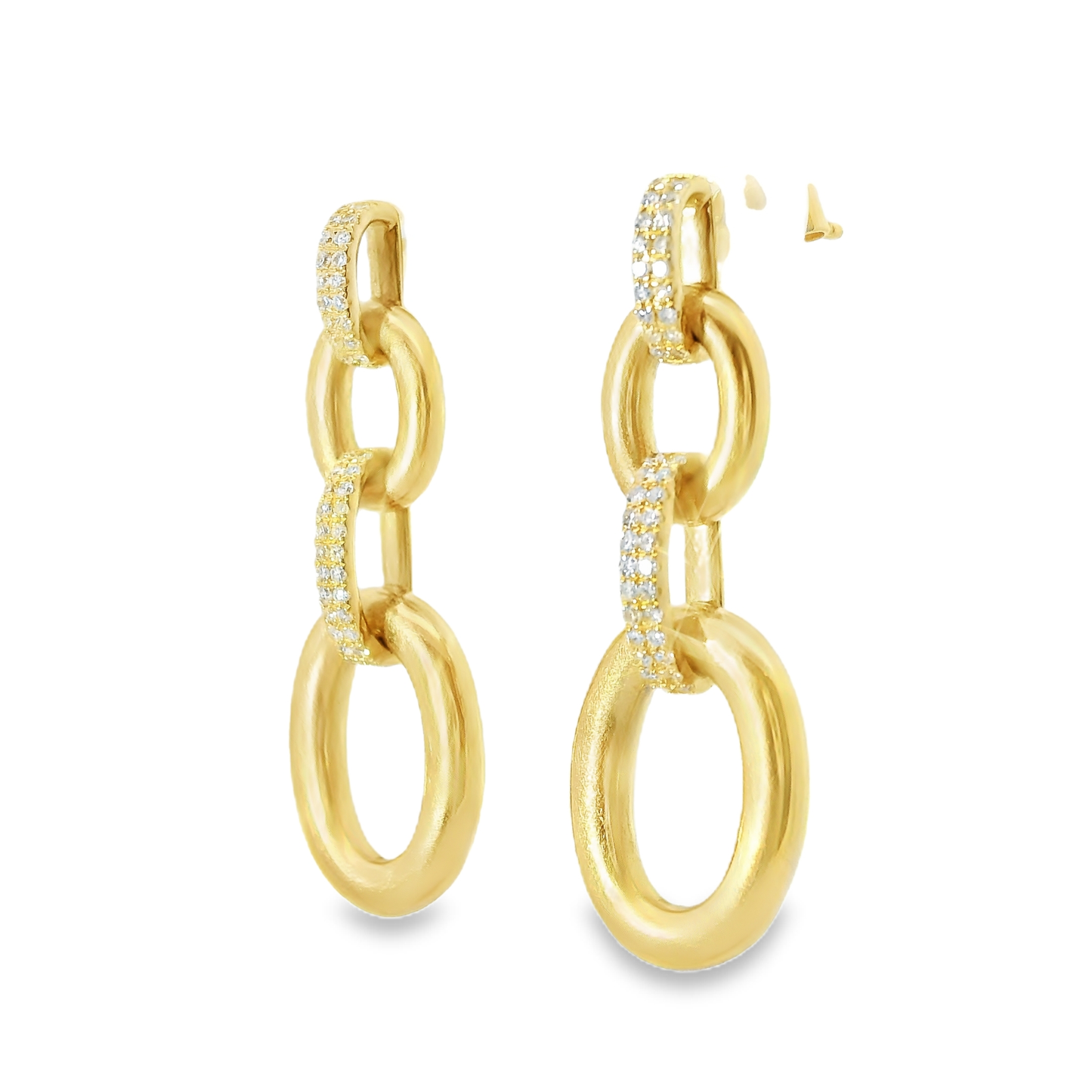 0.28CT Diamond 14k Yellow Gold Earring