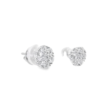 2.74CT Diamond Earrings 14k White Gold