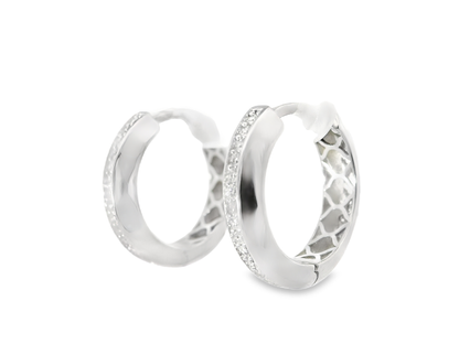 0.29 CT Diamond  18k White Gold Earring