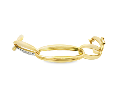 0.76CT Diamond  14k Yellow Gold Bracelet