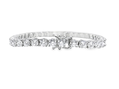 10.72CT Lab Diamond Bracelet 14k White Gold