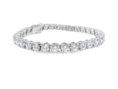 13.92CT Lab Diamond Bracelet 14k White Gold