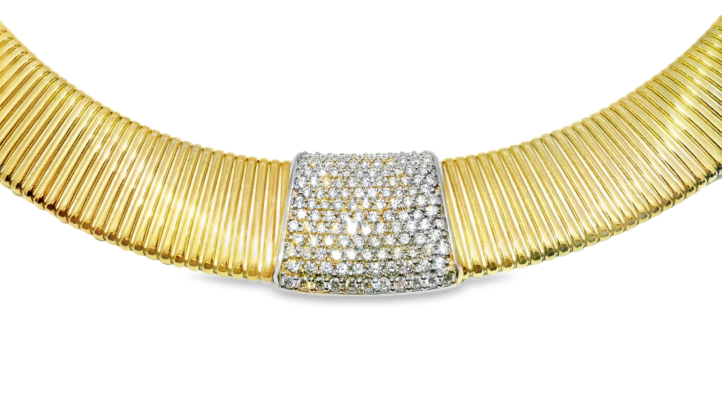 1.43Ct  Diamond Necklace 14k Yellow Gold