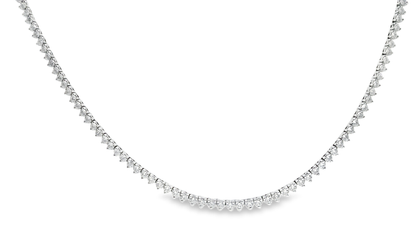5.40CT Diamond Tennis Necklace 14k White Gold