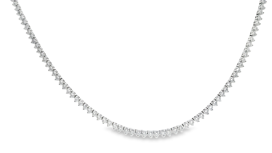 5.40ct Diamond Tennis Necklace 14k White Gold