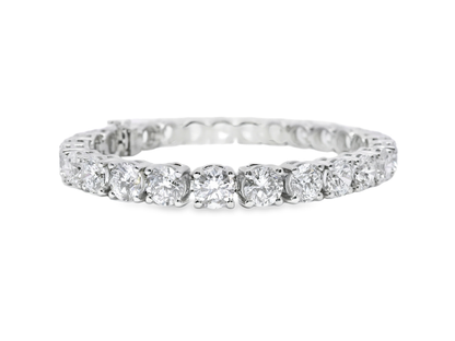 27.15CT Lab Diamond Tennis Bracelet 14K White Gold