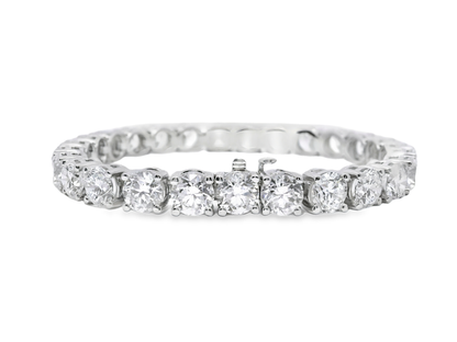 27.15CT Lab Diamond Tennis Bracelet 14K White Gold