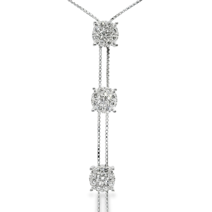 1.86CT Diamond Pendant 14K White Gold
