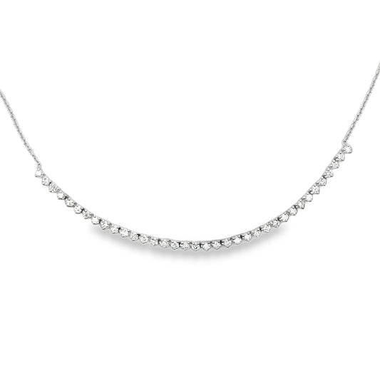 1.00CT Diamond Pendant 14k White Gold