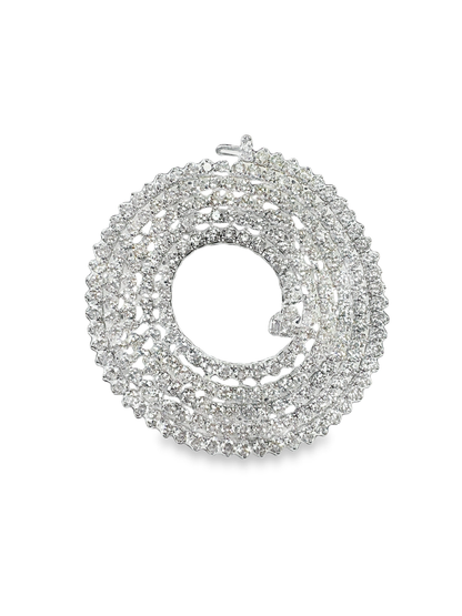 46.18Ct Lab Diamond Necklace 14k White Gold