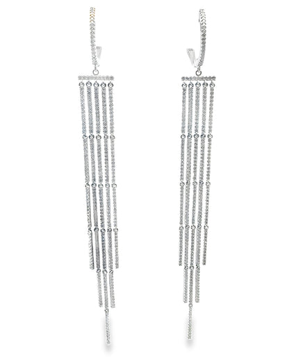 5.10CT Diamond 14k White Gold Earring