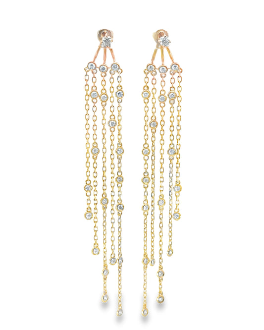 1.31CT Diamond Earring 14k Rose Gold