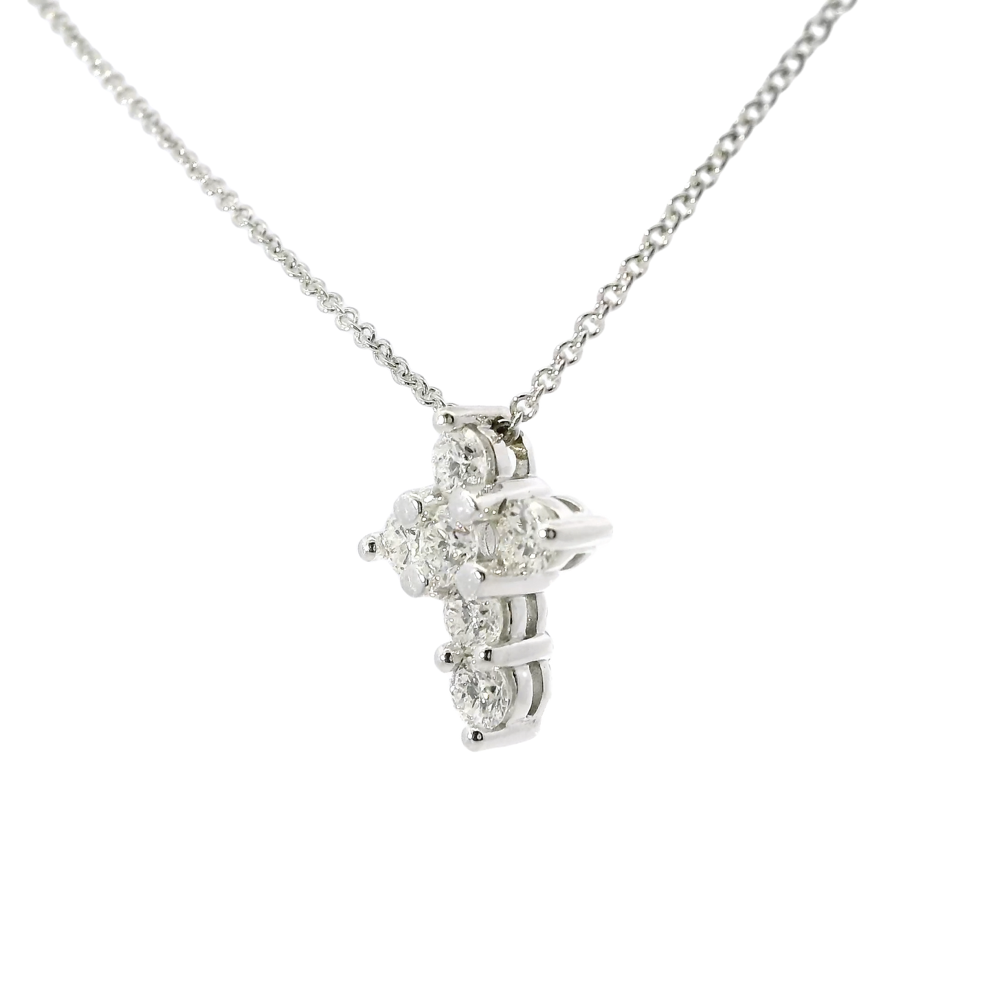 0.92 CT 14k Diamond Cross Pendant