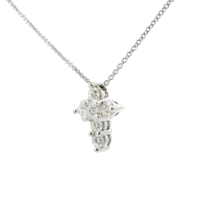 0.92 CT 14k Diamond Cross Pendant