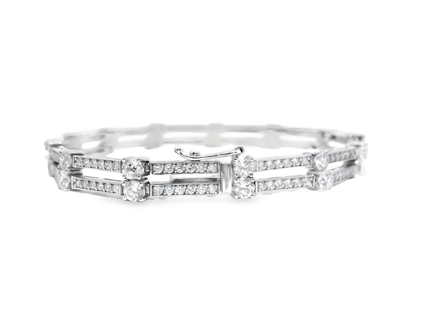 5.44CT Diamond Bracelet 14k white Gold