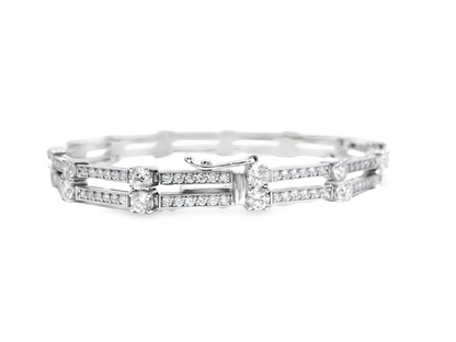 5.44CT Diamond Bracelet 14k white Gold