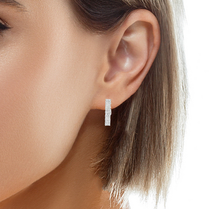 9.00CT Lab Diamond Earring 14k White Gold