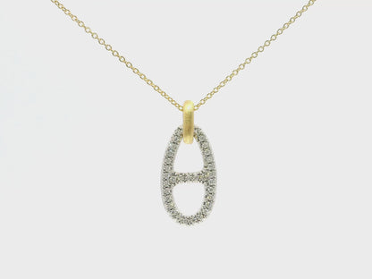 0.23CT Diamond Pendant 14k Yellow Gold