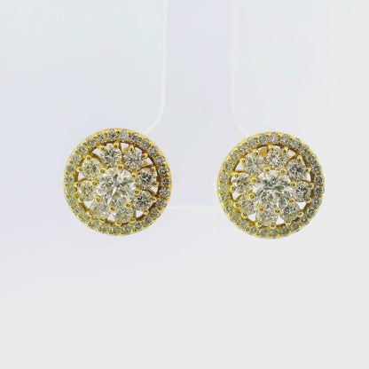 1.78CT Diamond 14k Gold Earring
