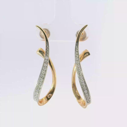 0.34CT Diamond Earring 14k Rose Gold