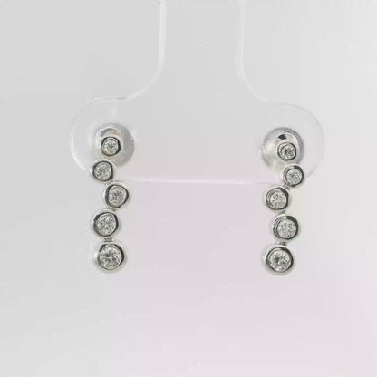 0.18CT Diamond 14k White Gold Earring