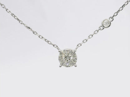 0.73CT Diamond Pendant 14k White Gold