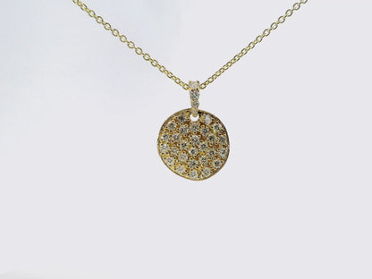 0.65CT Diamond Chip Pendant 14K Gold