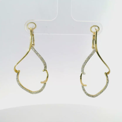 0.54CT Diamond 14k Yellow Gold Earring