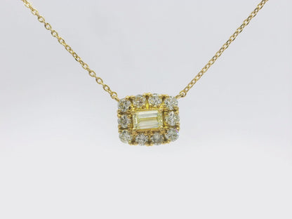 0.50CT Diamond Pendant 18k Yellow Gold
