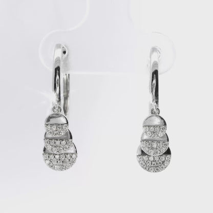 0.21CT Diamond 14k White Gold Earring