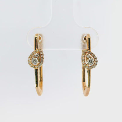 0.21CT Diamond 14k Rose Gold Earring