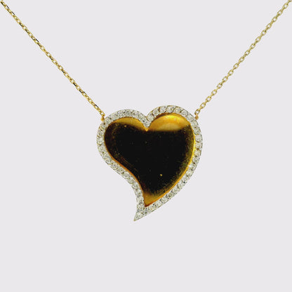 0.30CT Diamond Pendant 18k Yellow Gold