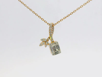 0.37CT Diamond Pendant18k Rose Gold
