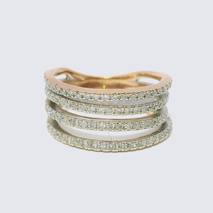 0.80CT Diamond Ring 14k Rose Gold
